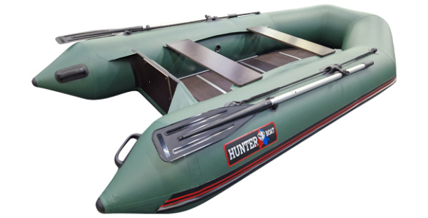 Лодка ПВХ Hunter (Хантер) 290 ЛК зелёный | Мототека Лодка ПВХ Hunter (Хантер) 290 ЛК зелёный | Мототека
