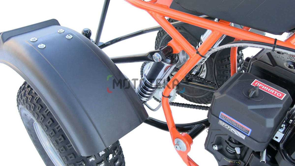 Трицикл Мотомир САФАРИ-3LЕ-8+ ТРИТОН 2 (длинное седло, сзади 2 амортизатора Урал) оранжевая рама | Мототека Трицикл Мотомир САФАРИ-3LЕ-8+ ТРИТОН 2 (длинное седло, сзади 2 амортизатора Урал) оранжевая рама | Мототека